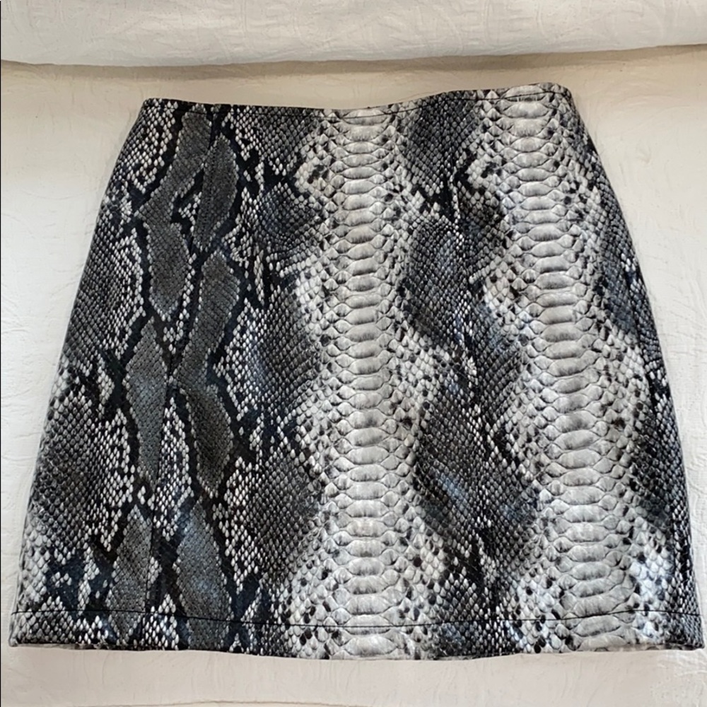 ASOS Snakeskin Leather Skirt